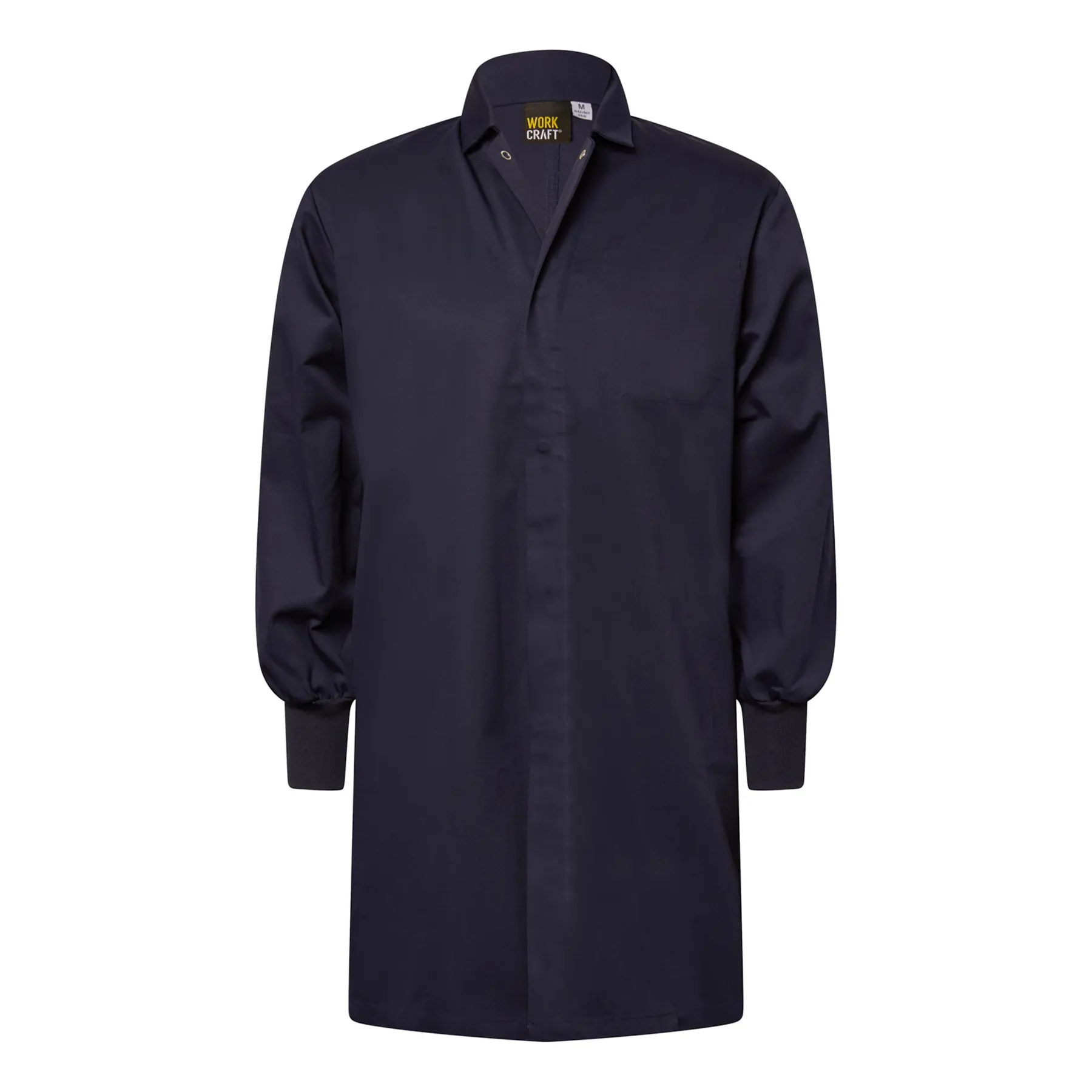 Food Industry Dustcoat With Internal Pockets Dark Navy Front