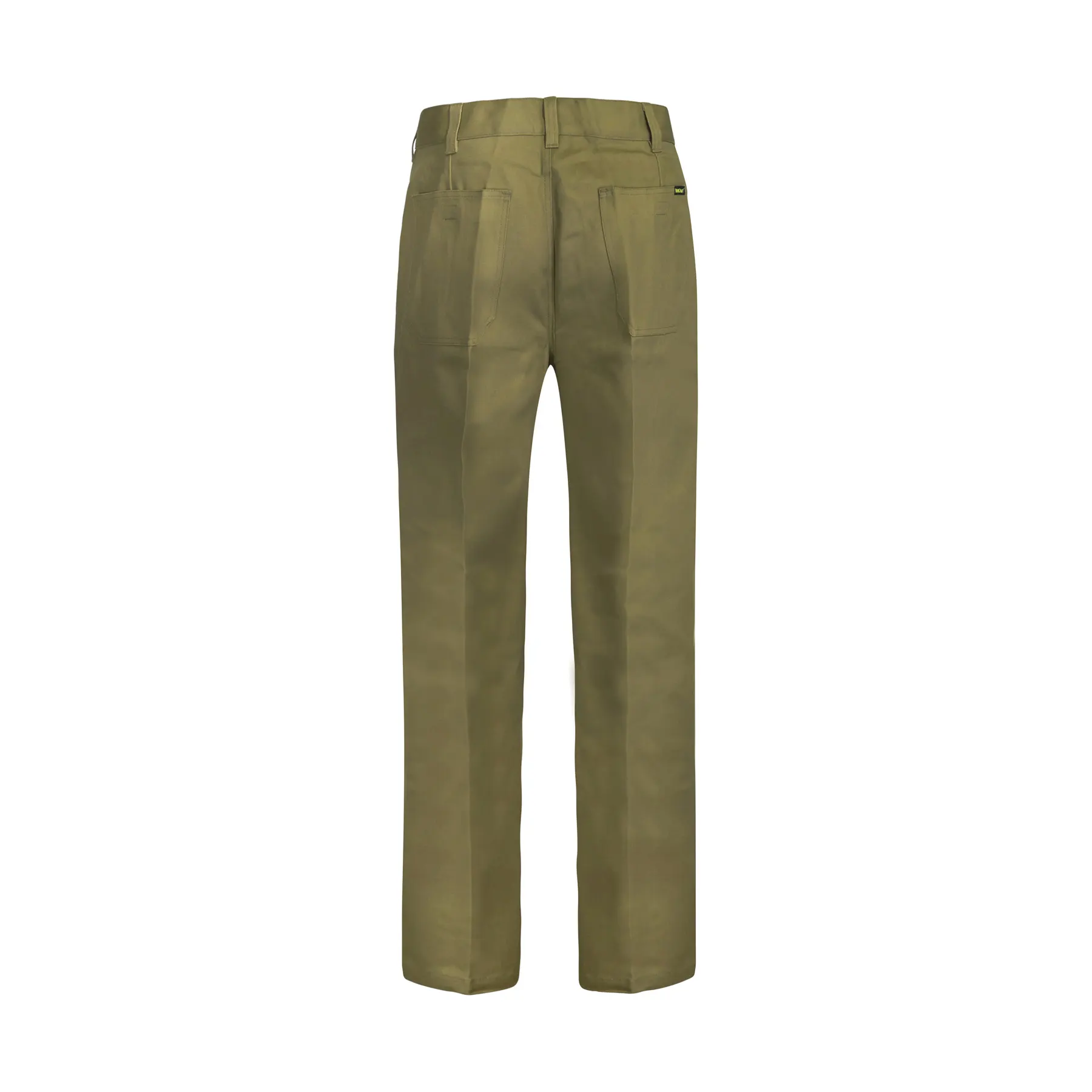 Single Pleat Cotton Pant Khaki Front