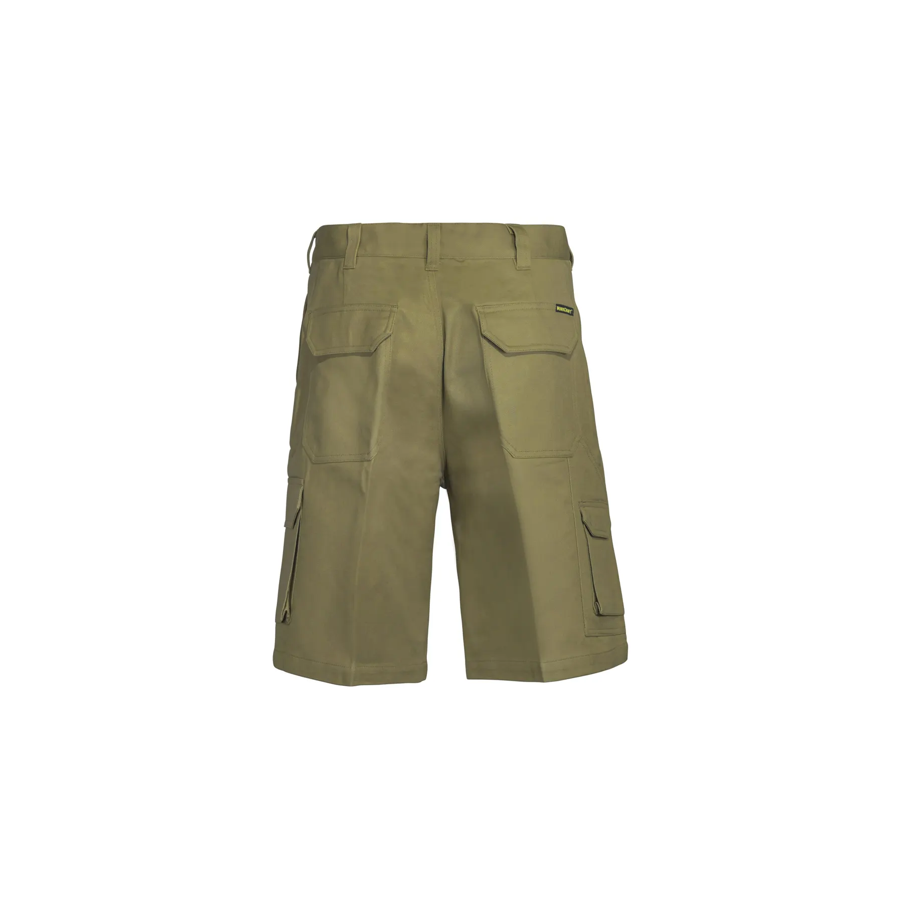 Cargo Cotton Drill Shorts Khaki Front