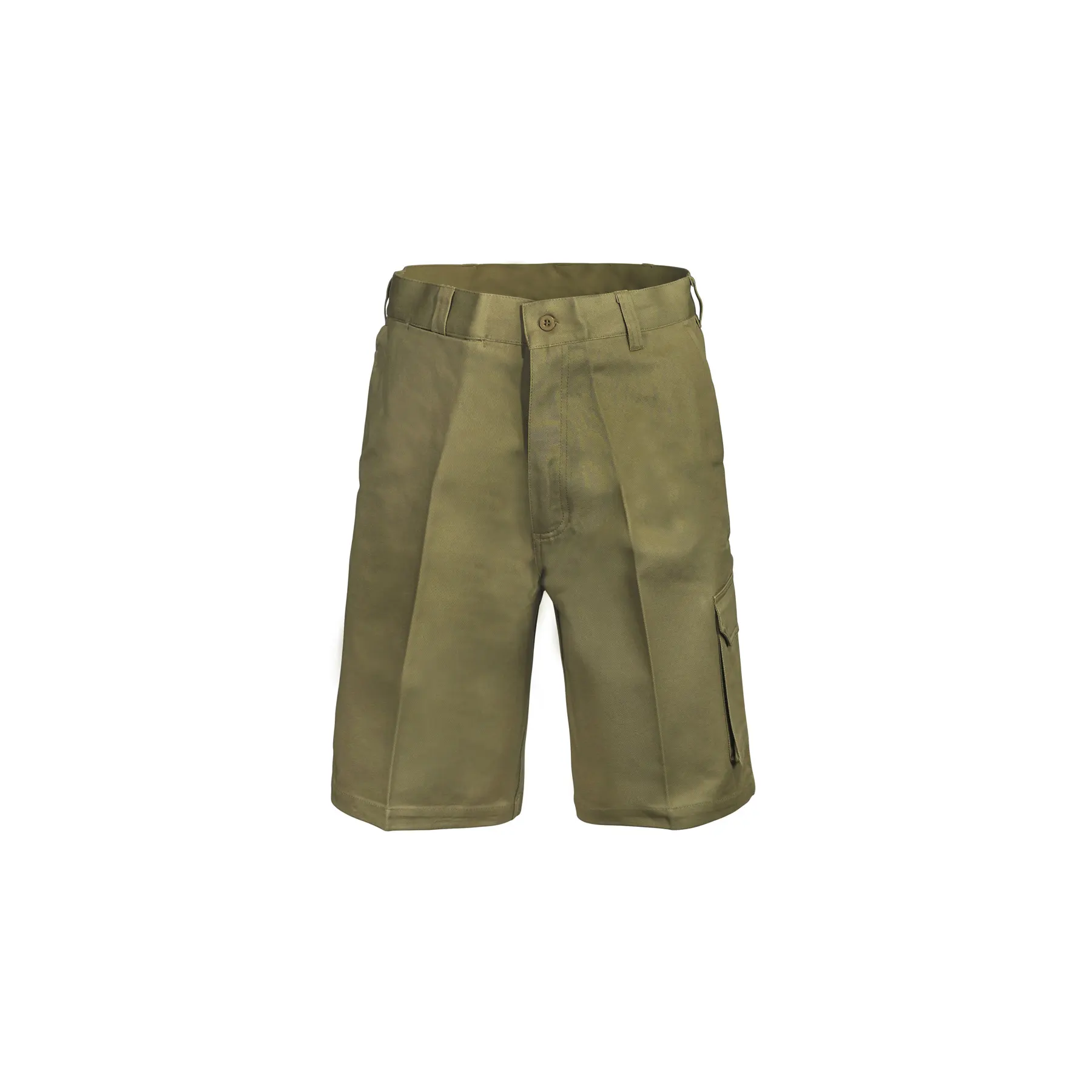 Cargo Cotton Drill Shorts Khaki Front