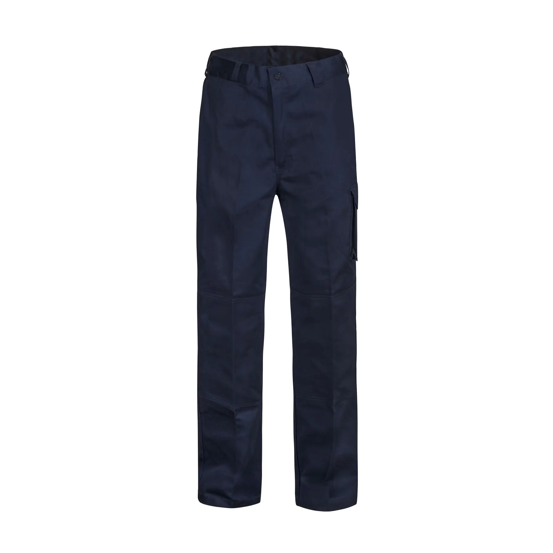 Mid-Weight Cargo Cotton Drill Trousers Navy Front