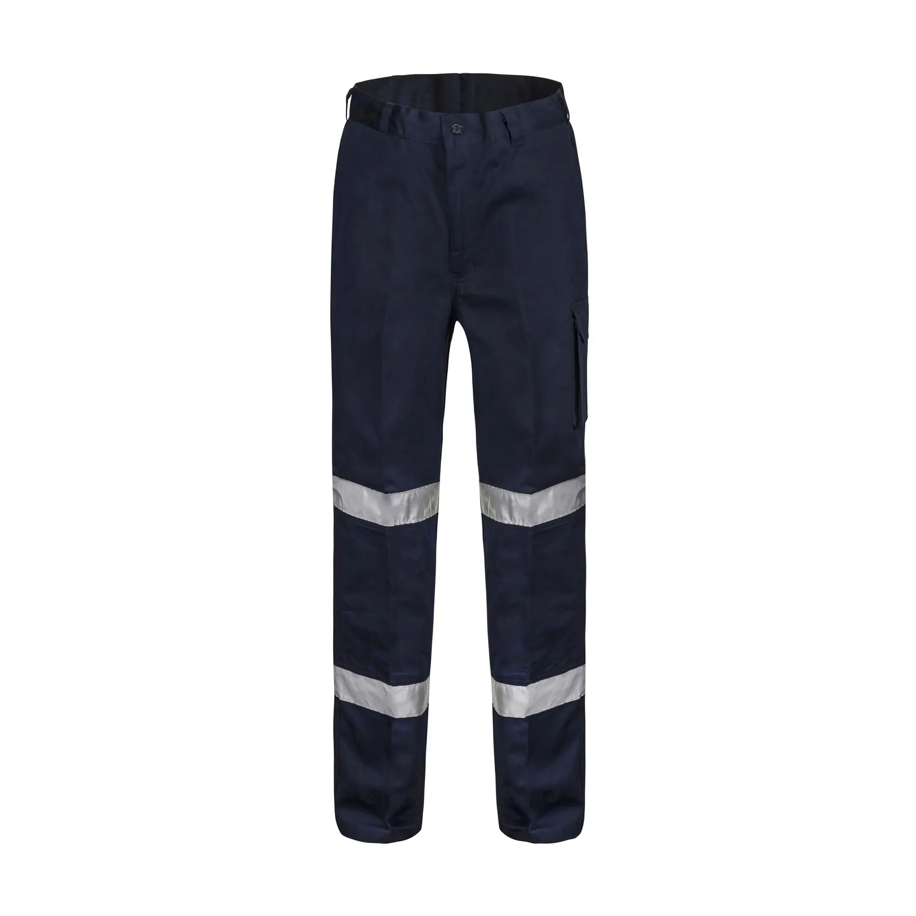 Reflective Mid-Weight Cargo Cotton Drill Trouser Navy Front