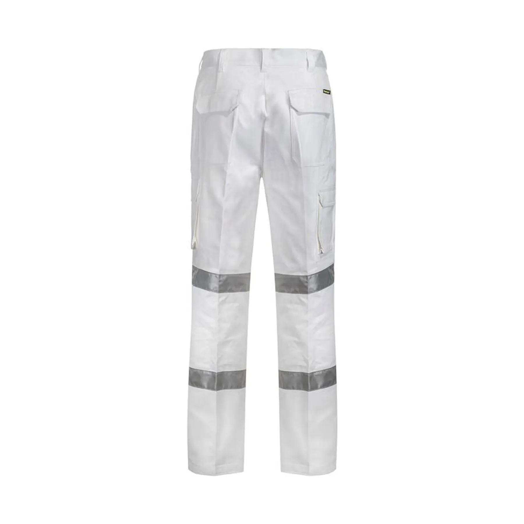 WP3223-reflective-cargo-cotton-drill-trousers-white-front