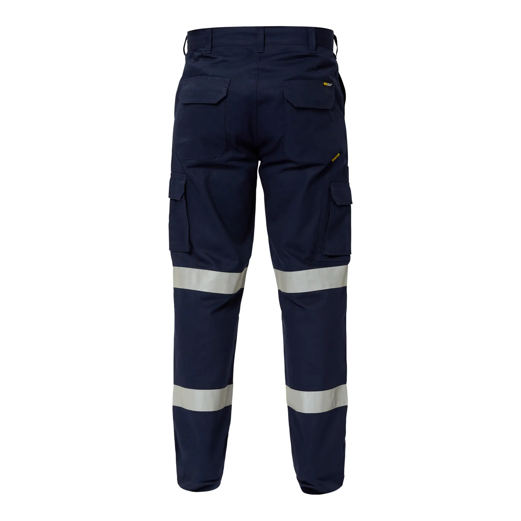Rouble Reflective Strip Mid-Weight Cargo Cotton Drill Trousers Navy Front
