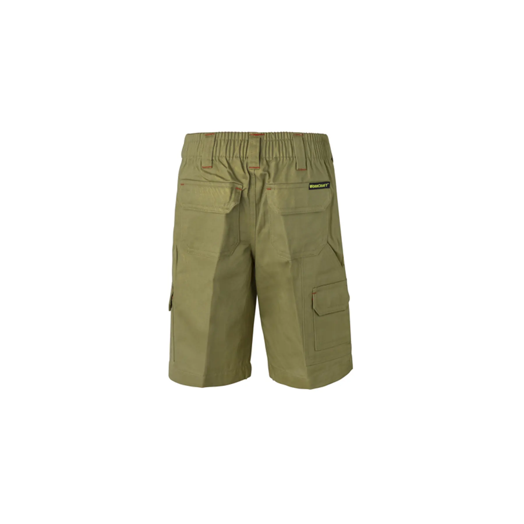 Kids Midweight Cargo Cotton Drill Shorts Khaki Front
