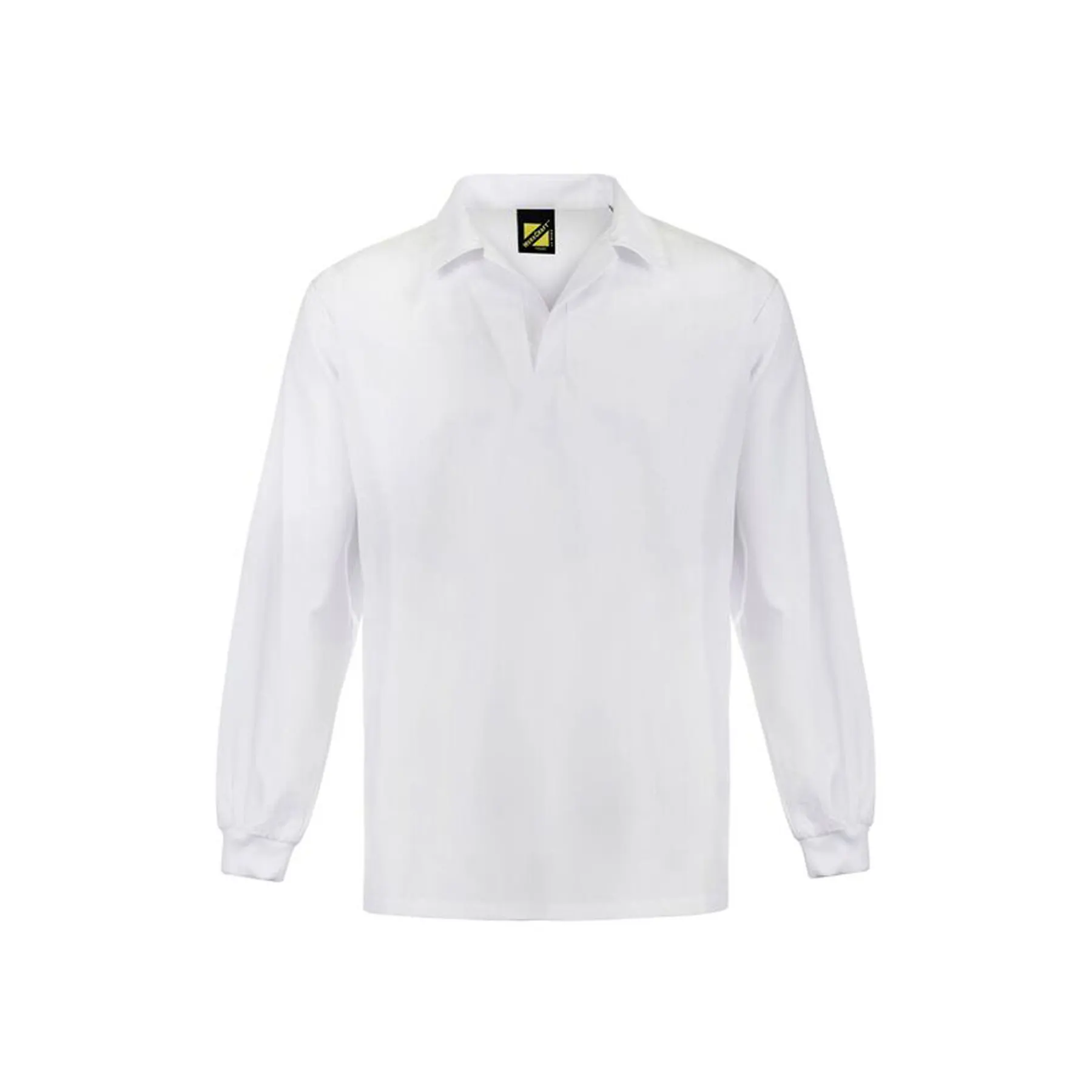 Long Sleeve Food Industry Jacshirt White Front
