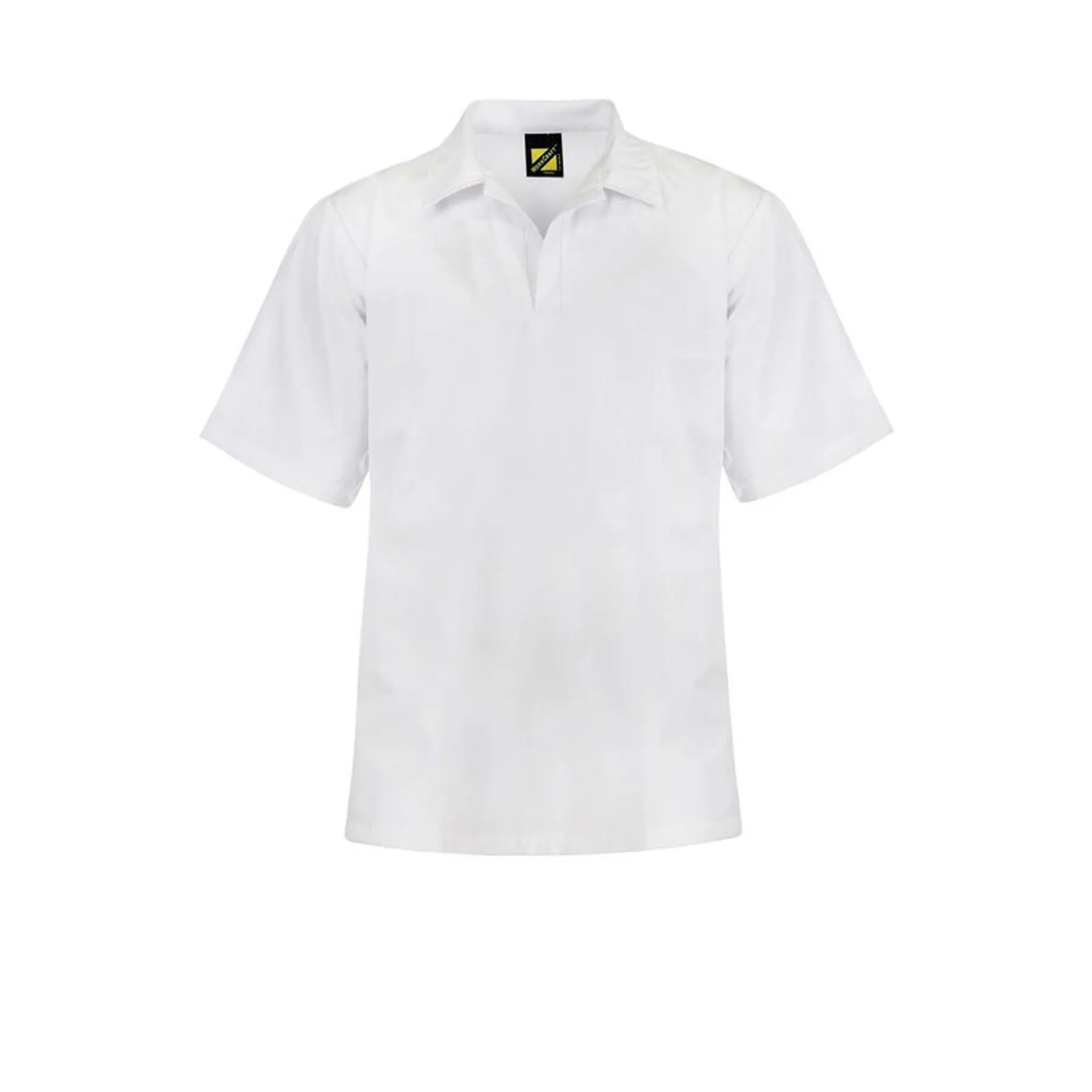 Short Sleeve Food Industry Jacshirt White Front