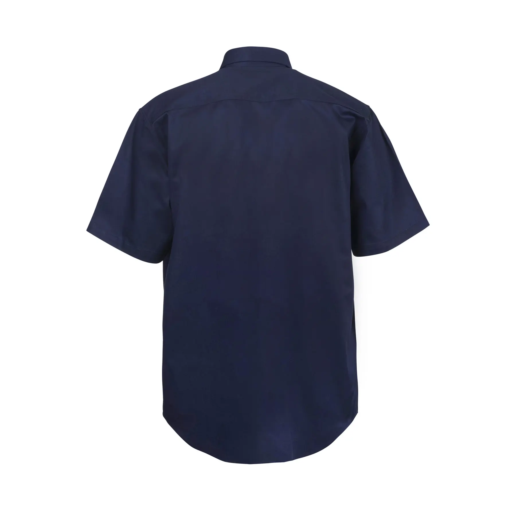 Short Sleeve Cotton Drill Shirt Navy Front