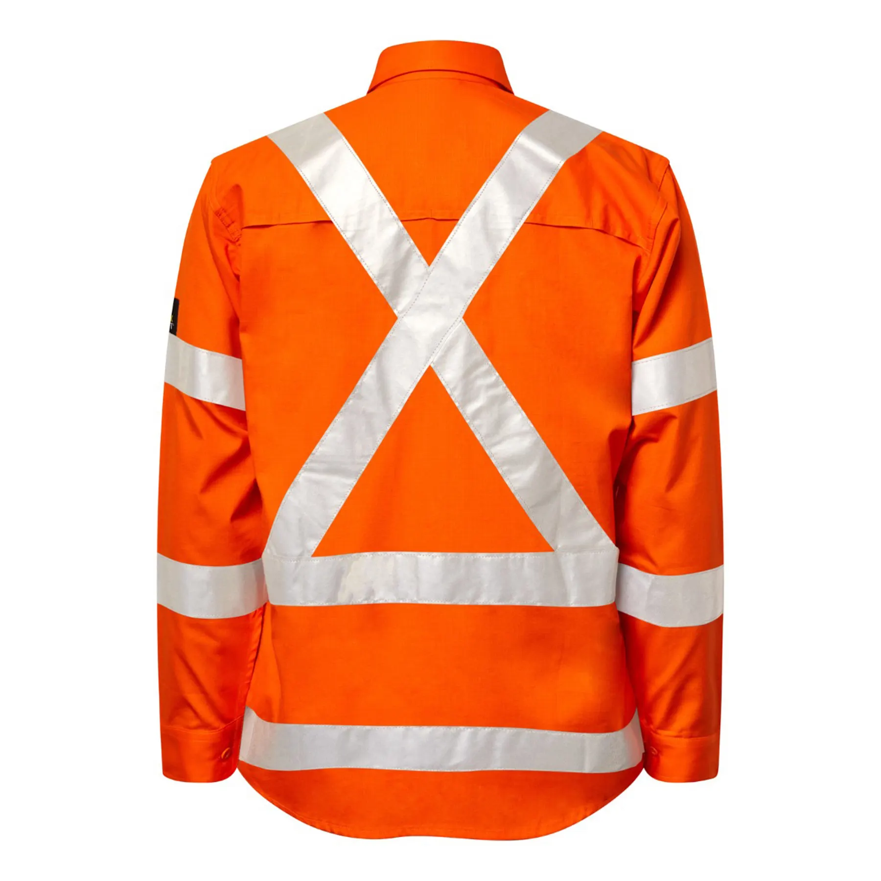 Hi Vis NSW Reflective Rail RipStop Shirt Orange Front