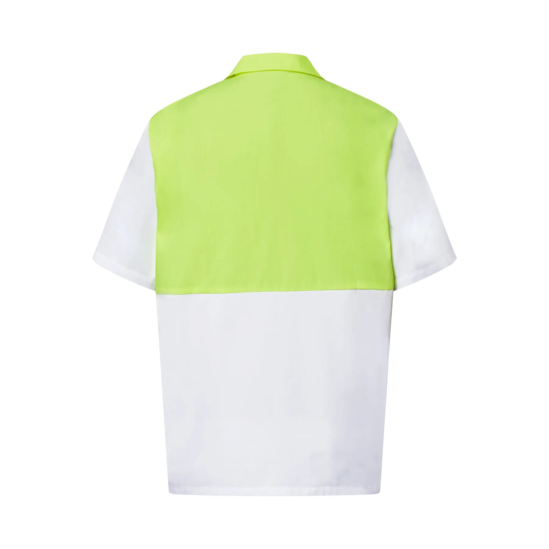 Food Industry Jacshirt With Modesty Insert White Dayglow Yellow Front