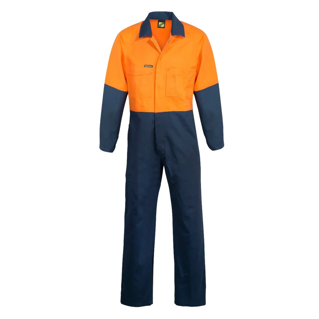 Hi Vis Cotton Drill Coveralls Orange