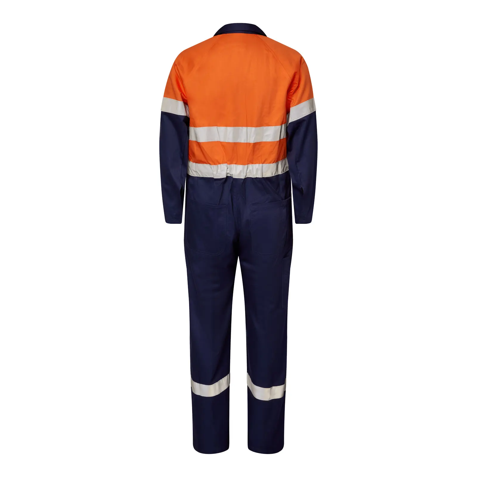 Light Weight Hi Vis Cotton Drill Reflective Coverall Orange Front