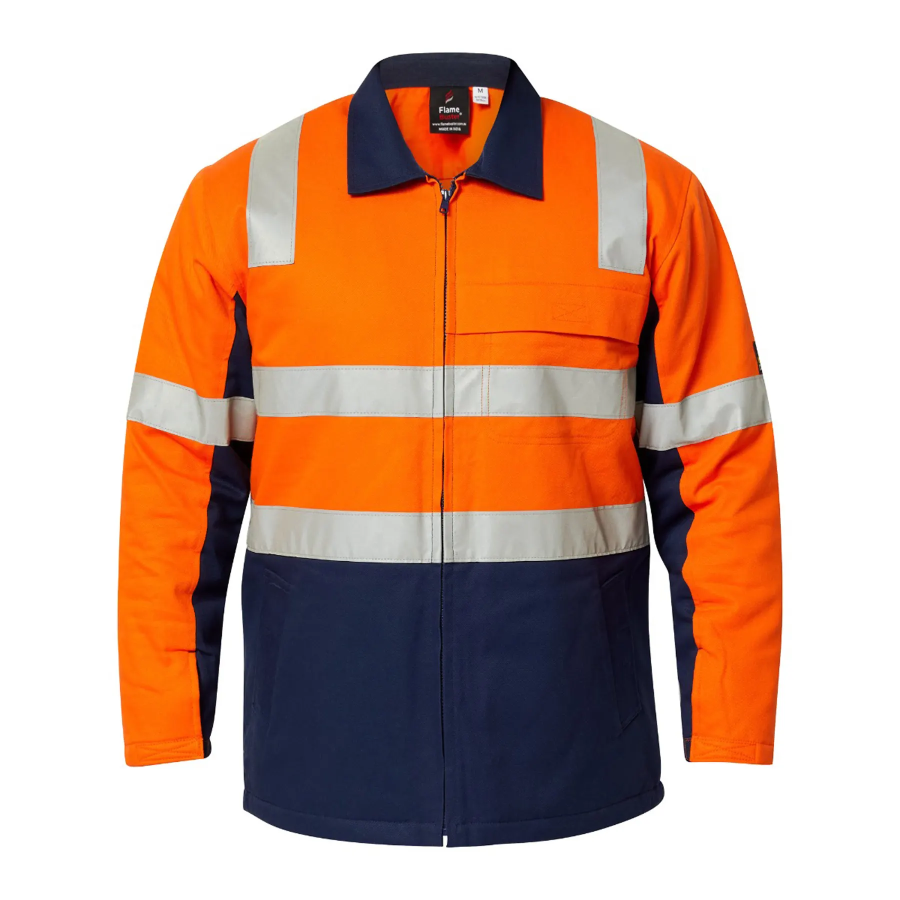 Hi Vis Reflective Jacket Orange Front