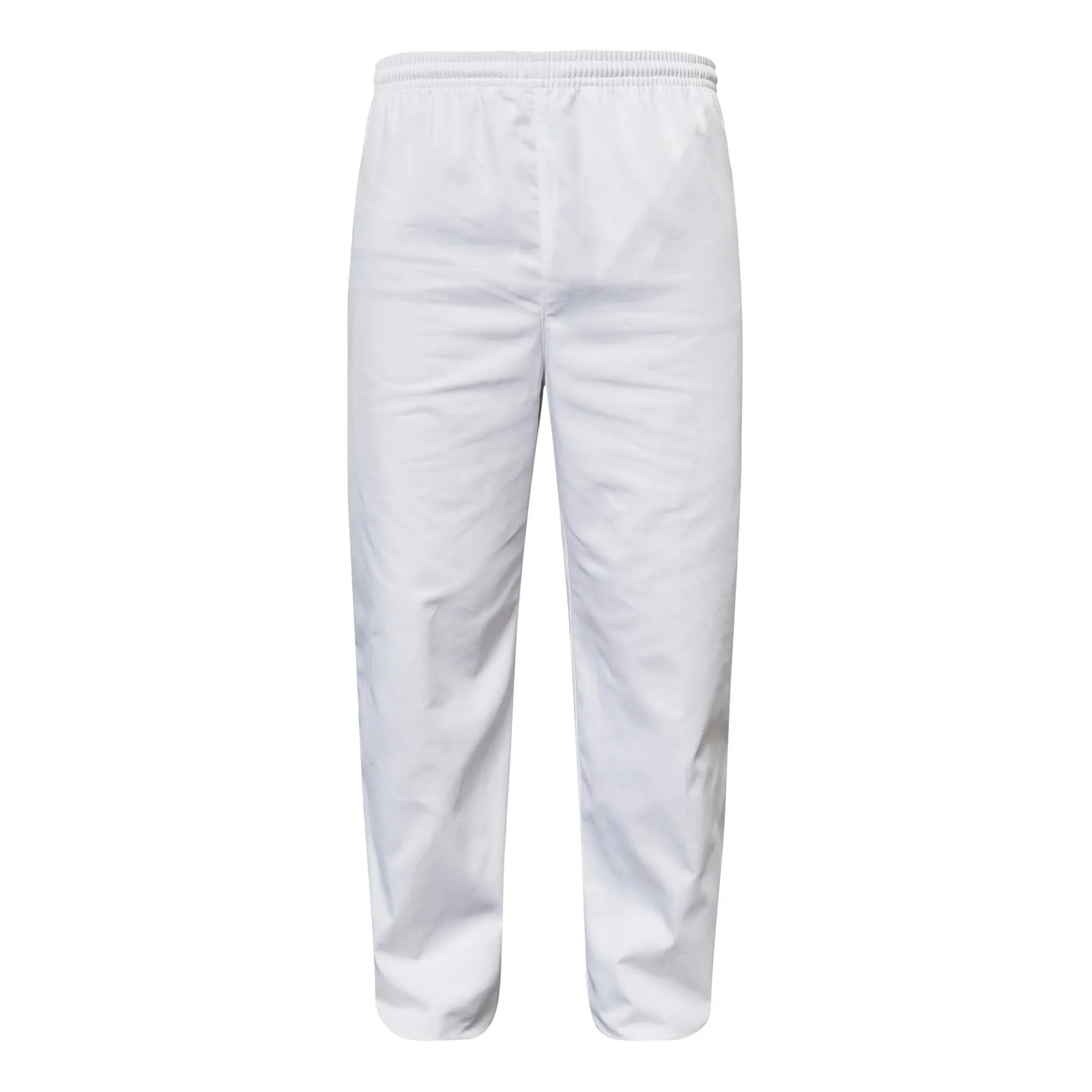 Food Industry Unisex Elastic Drawstring Pant White Front