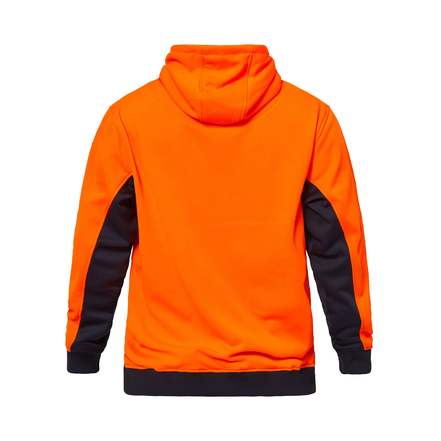 Hi Vis Hoodie Navy Orange Front