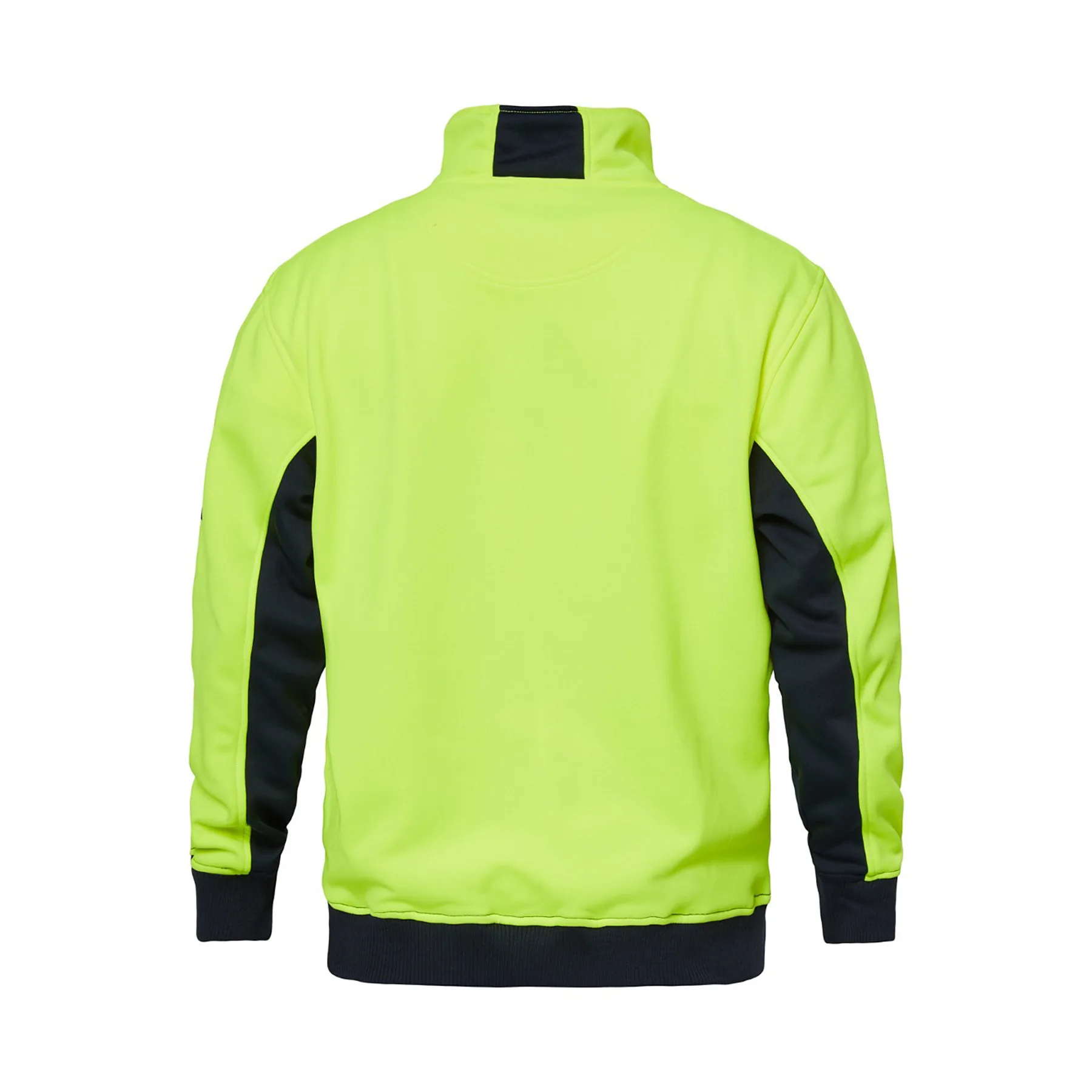Hi Vis Half Zip Pullover Navy Yellow Front