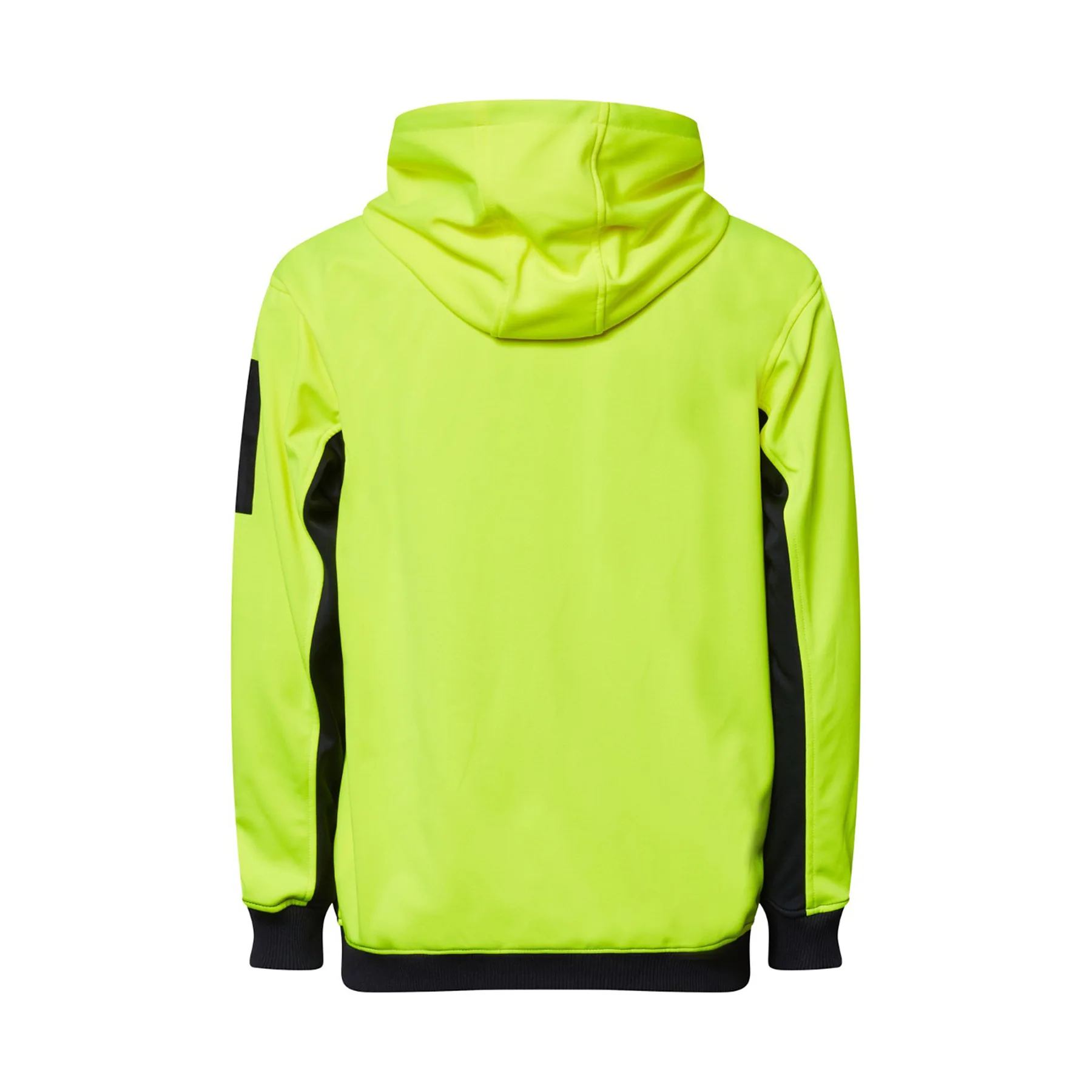 Hi Vis Full Zip Hoodie Navy Yellow Front