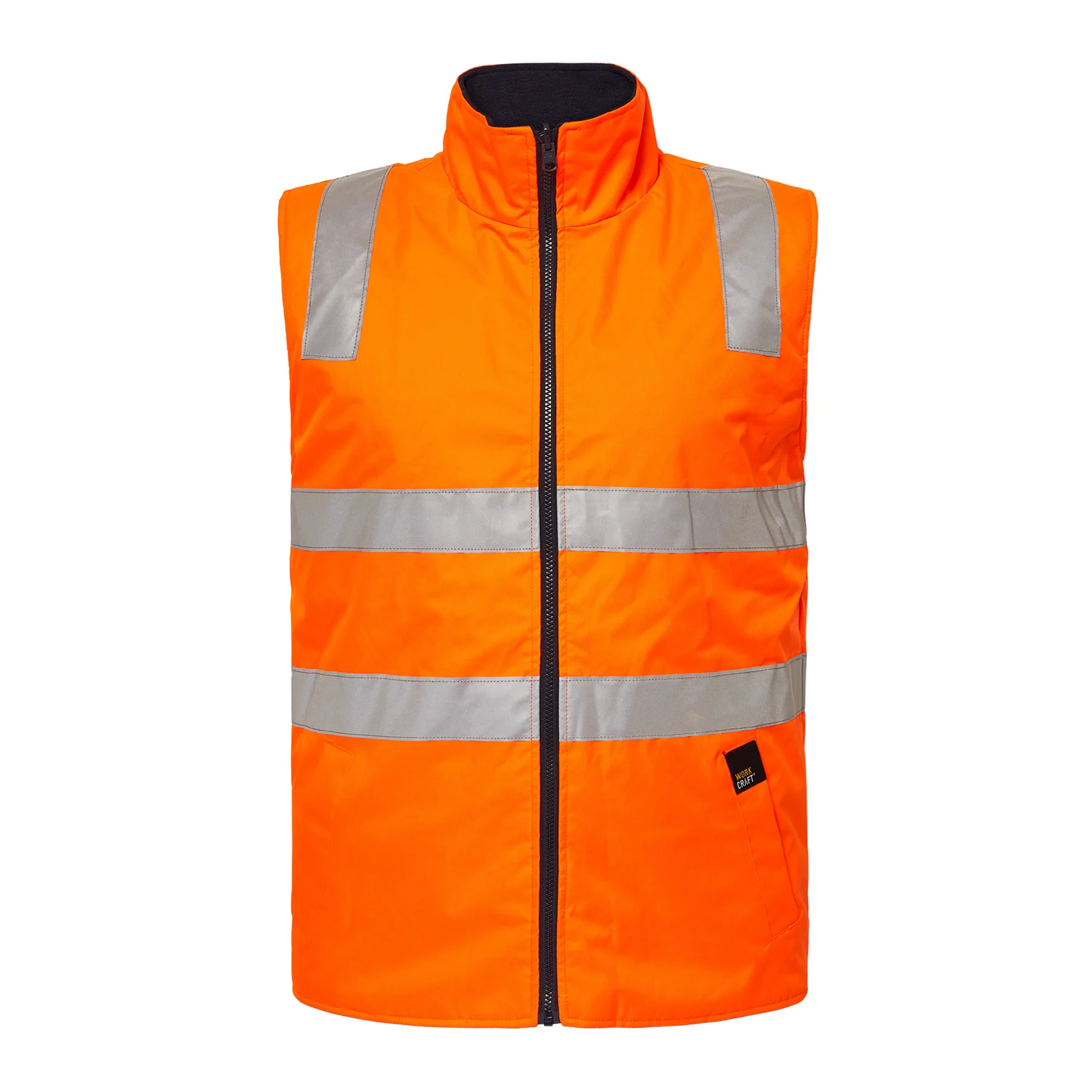 Hi Vis 4-in-1 Reflective Jacket Navy Orange Inner Vest